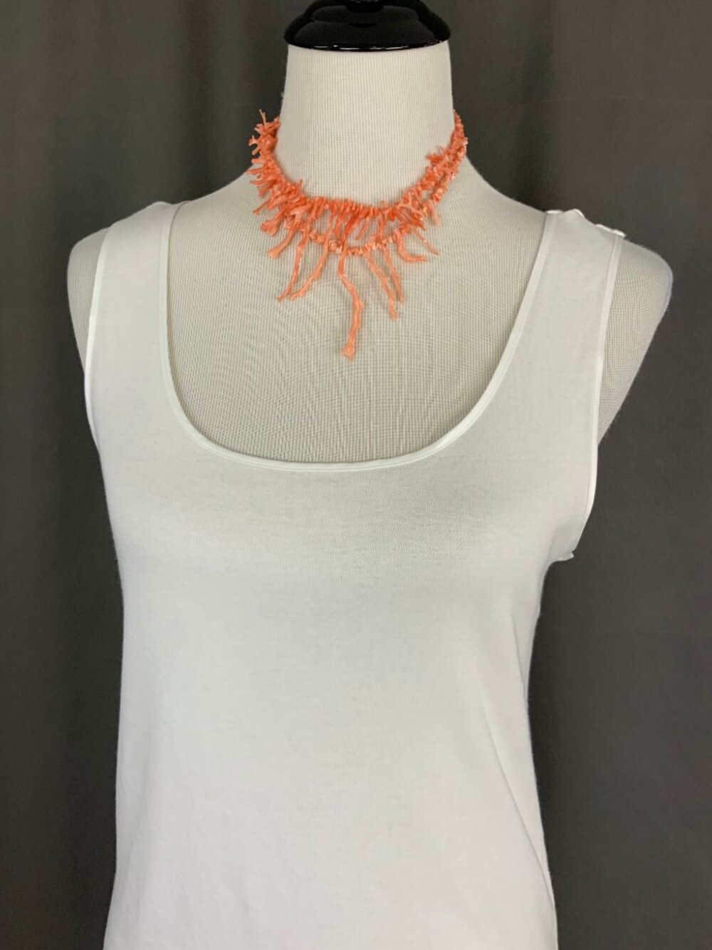 New Hanro of Switzerland White Cotton Round Neck tank Top Sz XL - Picture 9 of 16